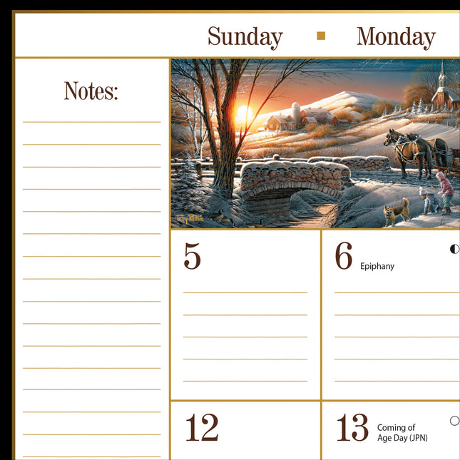 LANG Terry Redlin Deskpad Kalender 2025