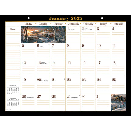 LANG Terry Redlin Deskpad Kalender 2025