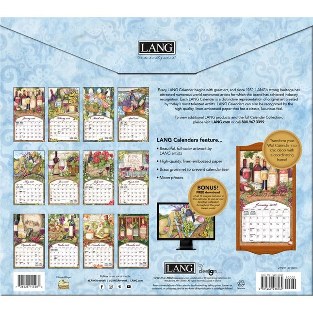 LANG Wine Country Kalender 2026