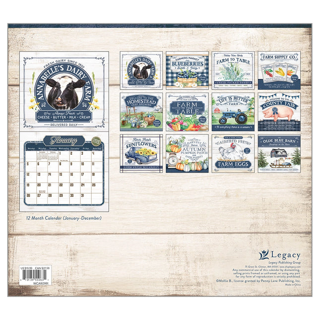 Legacy Farm to Table Kalender 2025