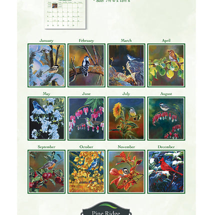 Pine Ridge Feathered Friends Kalender 2025 Small