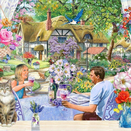 The House of Puzzles Enjoying the Garden Puzzel 500 XL stukjes