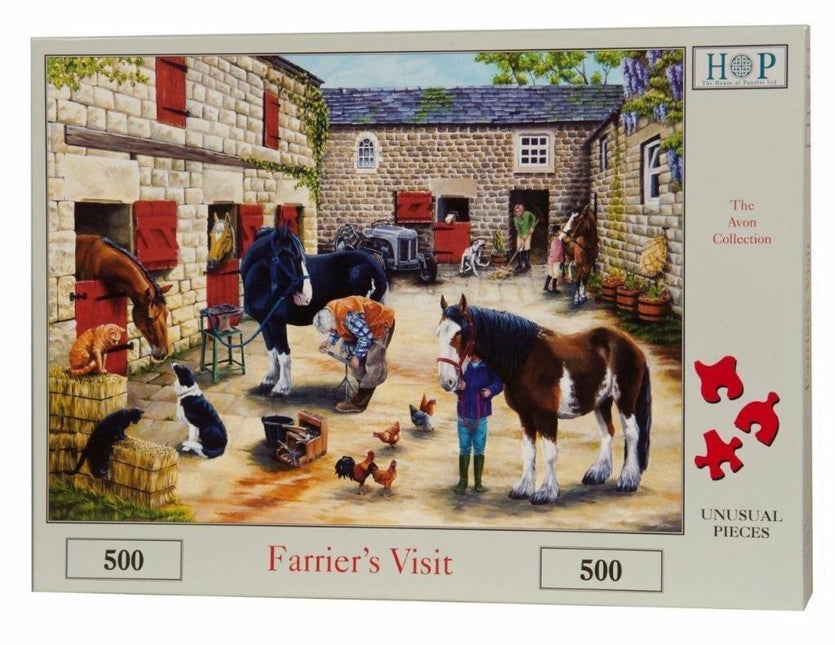 The House of Puzzles Farrier's Visit Puzzel 500 Stukjes