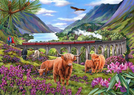 The House of Puzzles Glenfinnan Ladies Puzzel 500 XL Stukjes