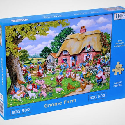 The House of Puzzles Gnome Farm Puzzel 500 XL Stukjes