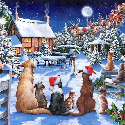 The House of Puzzles No 19 Santa Paws Puzzel 1000 Stukjes