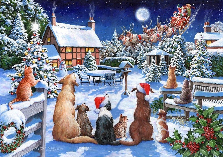 The House of Puzzles No 19 Santa Paws Puzzel 1000 Stukjes