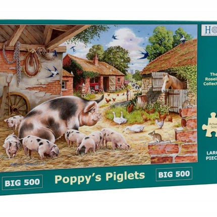 The House of Puzzles Poppy's Piglets Puzzel 500 Stukjes XL