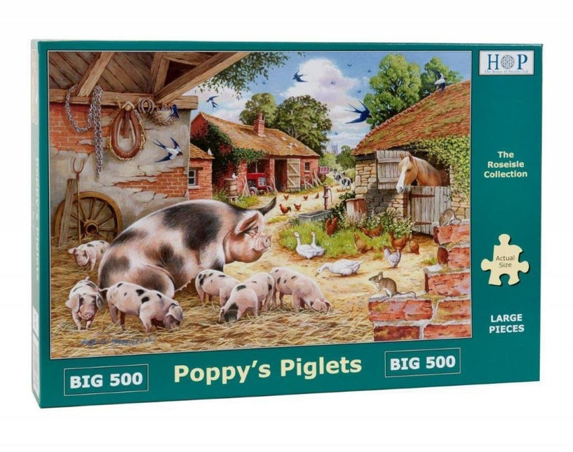 The House of Puzzles Poppy's Piglets Puzzel 500 Stukjes XL