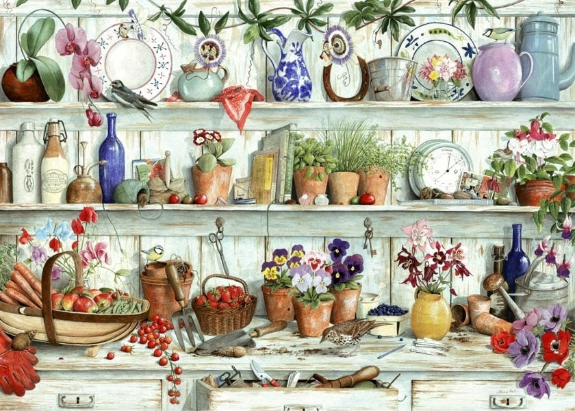 The House of Puzzles Posies and Produce Puzzel 500 XL Stukjes