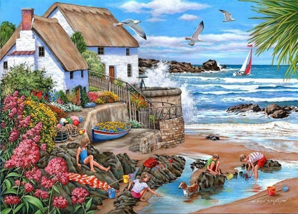 The House of Puzzles Seaspray Cottages Puzzel 1000 Stukjes