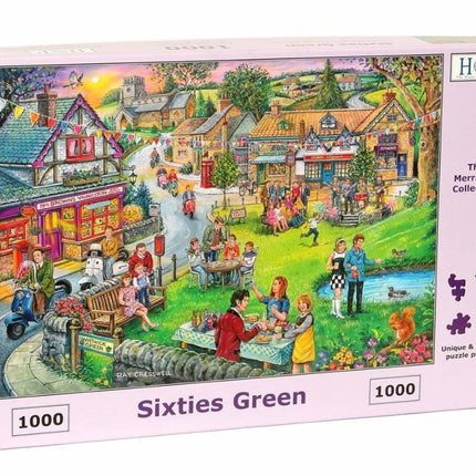 The House of Puzzles Sixties Green Puzzel 1000 stukjes