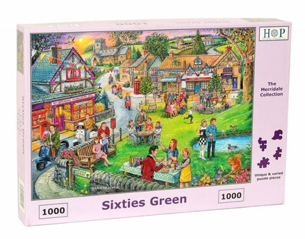 The House of Puzzles Sixties Green Puzzel 1000 stukjes