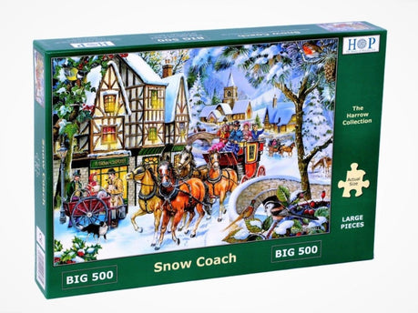 The House of Puzzles Snow Coach Puzzel 500 XL Stukjes