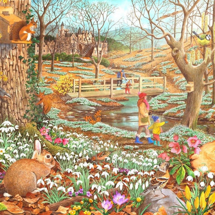 The House of Puzzles Snowdrop Walk Puzzel 500 XL stukjes