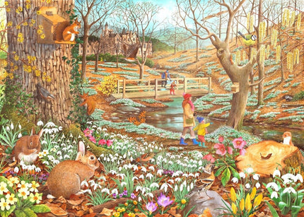 The House of Puzzles Snowdrop Walk Puzzel 500 XL stukjes