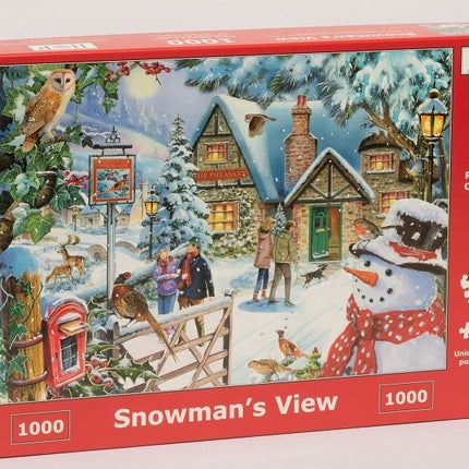 The House of Puzzles Snowman's View Puzzel 1000 stukjes