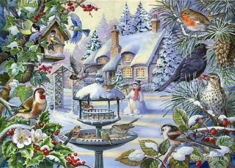 The House of Puzzles Winter Birds Puzzel 500 Stukjes XL