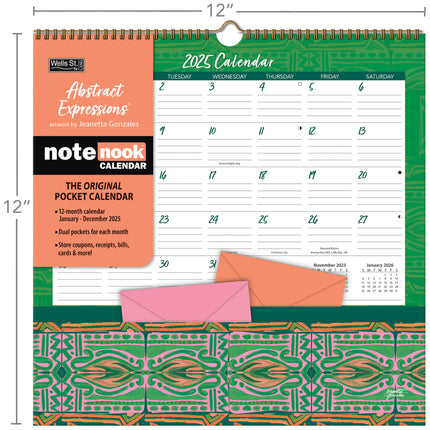 Wells st. by Lang Abstract Expressions Pocket Note Nook Kalender 2025