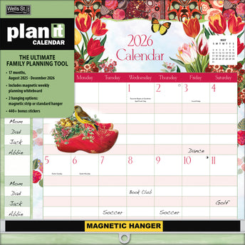 Wells st. by Lang Botanical Gardens Family Plan-It Wall Kalender (August 2025 - December 2026)