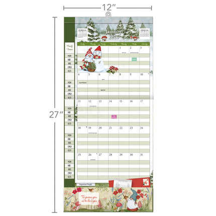 Wells st. by Lang Gnomes Family Plan-It Wall Kalender (August 2025 - December 2026)