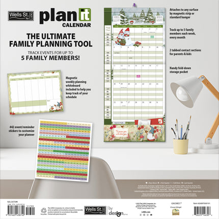 Wells st. by Lang Gnomes Family Plan-It Wall Kalender (August 2025 - December 2026)