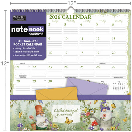 Wells st. by Lang Gnomes Pocket Note Nook Kalender 2026