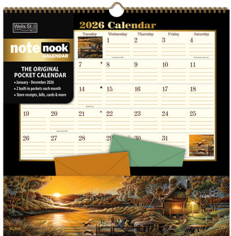 Wells st. by Lang Terry Redlin Pocket Note Nook Kalender 2026