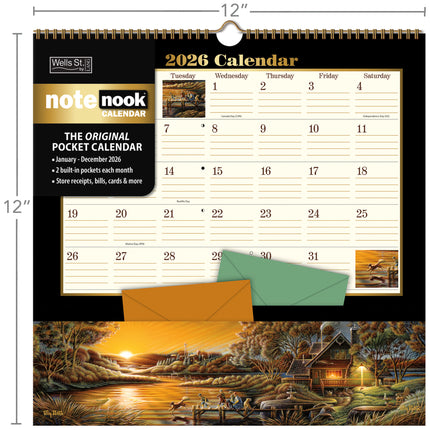 Wells st. by Lang Terry Redlin Pocket Note Nook Kalender 2026