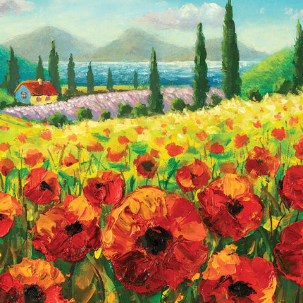 Willow Creek Field of Poppies Puzzel 1000 Stukjes