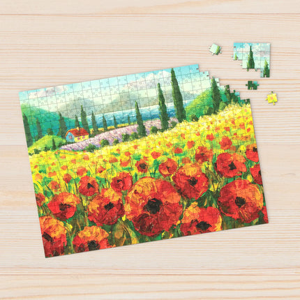 Willow Creek Field of Poppies Puzzel 1000 Stukjes